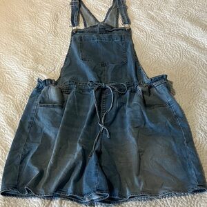 Maurices Blue Denim Overall Shorts